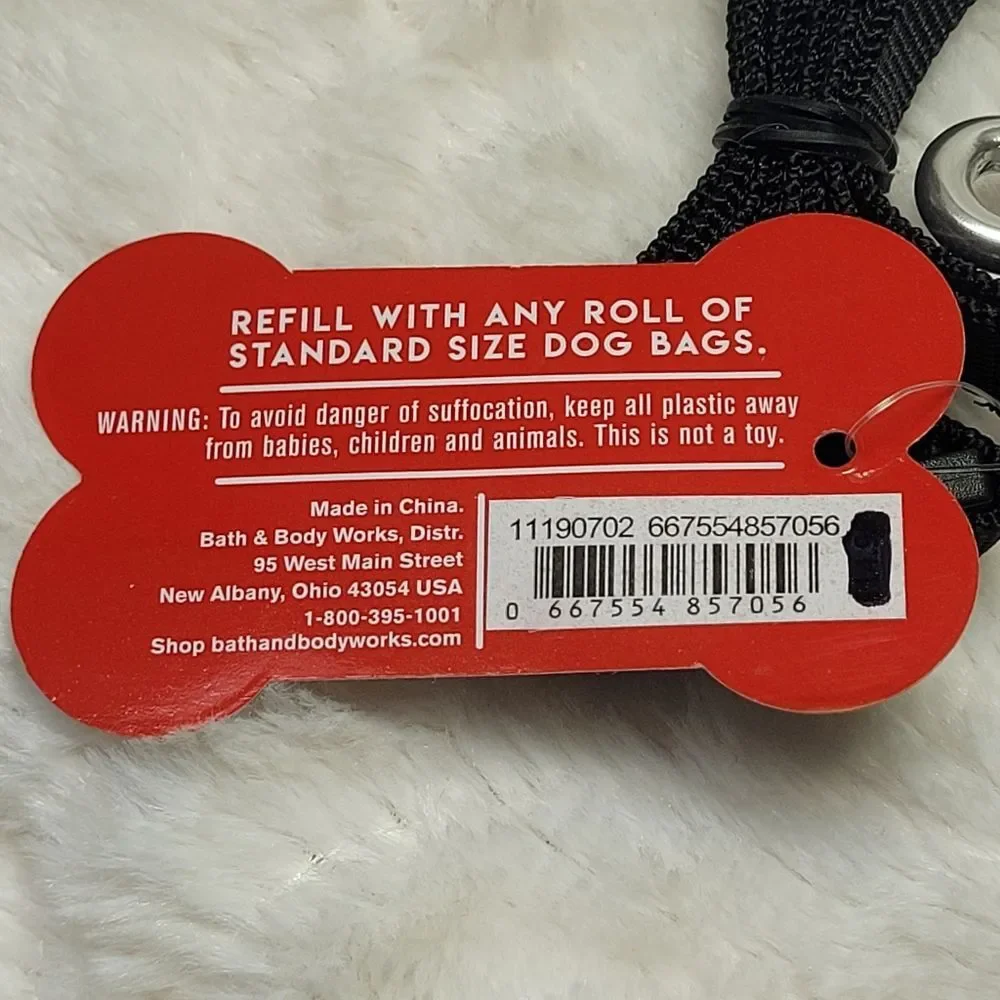 BBW Max the GSD Dog PocketBac Poop Bag Holder Rare Lanyard Bone Clip New OOS